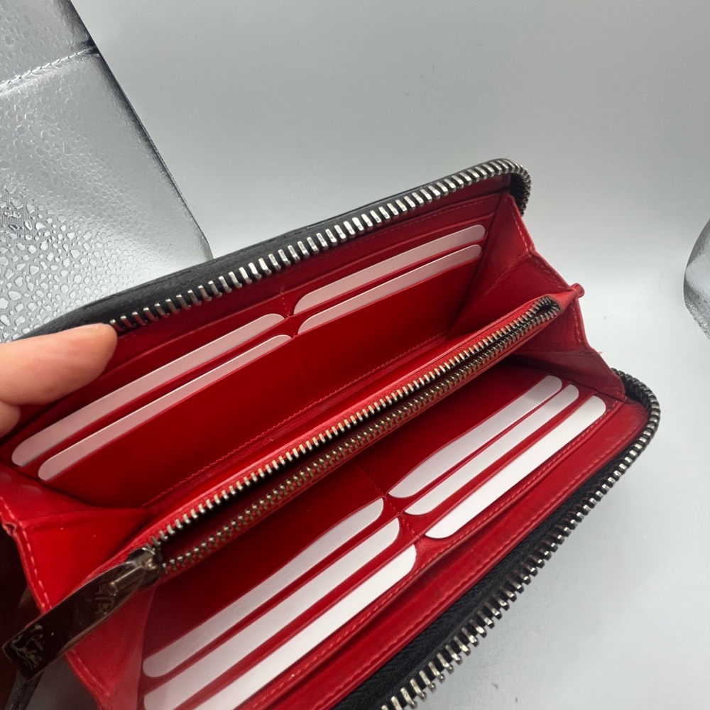 Christian Louboutin panettone studs leather black zip long wallet - Picture 5 of 9